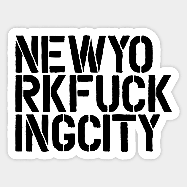 New York F*cking City Sticker by MotivatedType